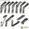 Ekena Millwork 3"W x 12"D Logan Hidden Support Steel Bracket w/ 8" Support Depth, Stainless Steel BKTM03X12LOSS